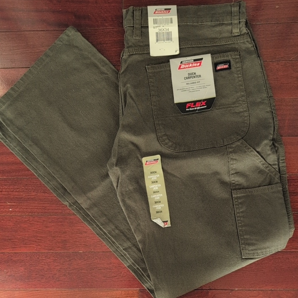NWT Dickies Duck Carpenter Jeans Relaxed Fit 36x34